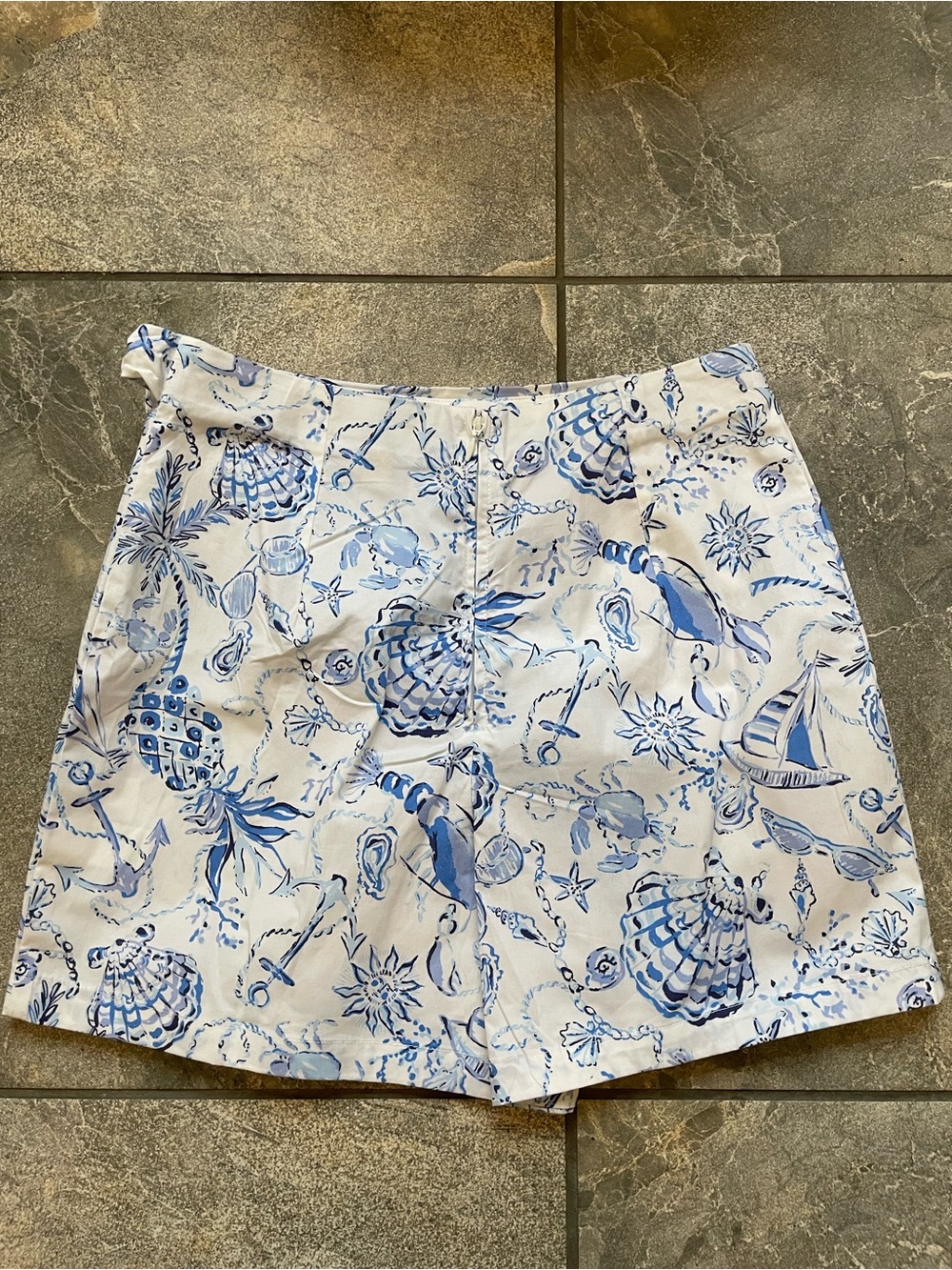 Lilly Pulitzer Blue & White Nautical Print Wrap Skort - Picture 5 of 8